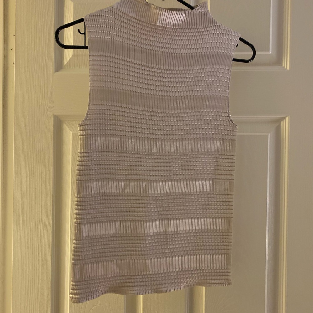 NICOLA Ribbed Sleeveless Top - Cream - Picture 2 of 4